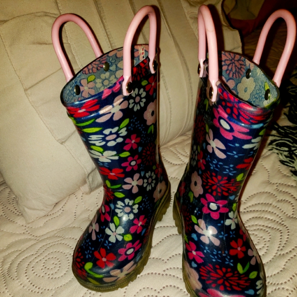 Floral Rain Boots